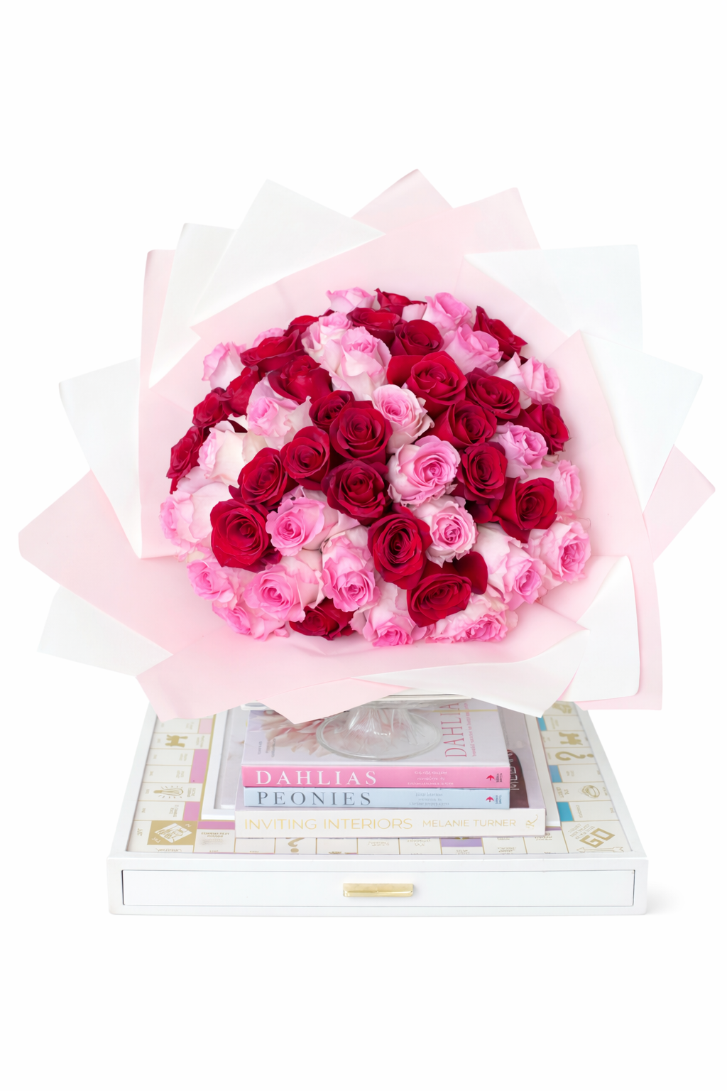 Duet Red Pink Rose Bouquet