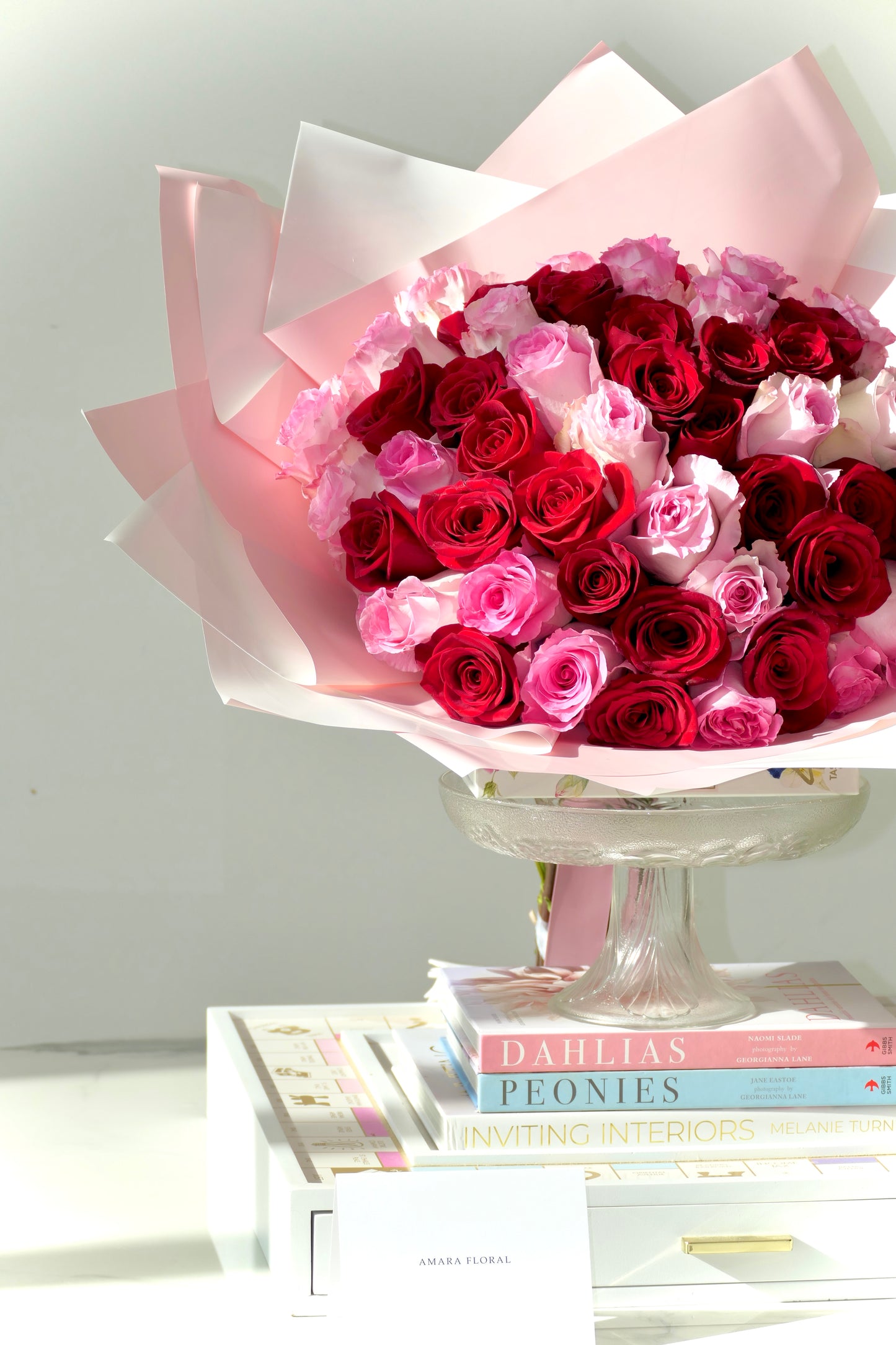 Duet Red Pink Rose Bouquet